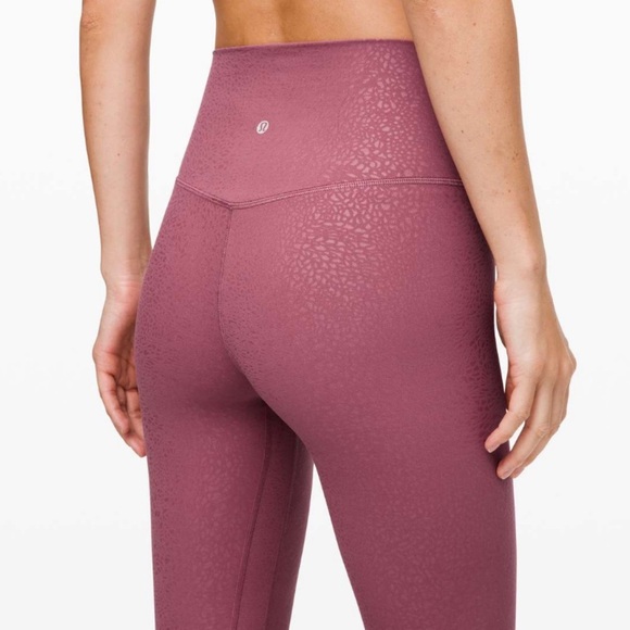 Lululemon Align High Rise Pant Leggings Plumful Embossed Purple 10 - Picture 3 of 12